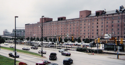 There's the Ravens' home in the background