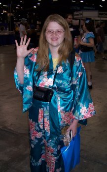 No fancy hairdo, but we'll work on that.