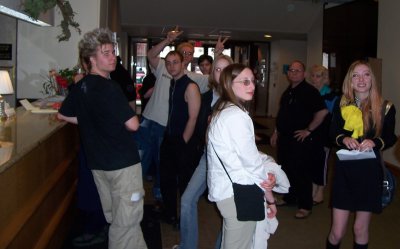 Fresh off their red-eye from Green Bay.